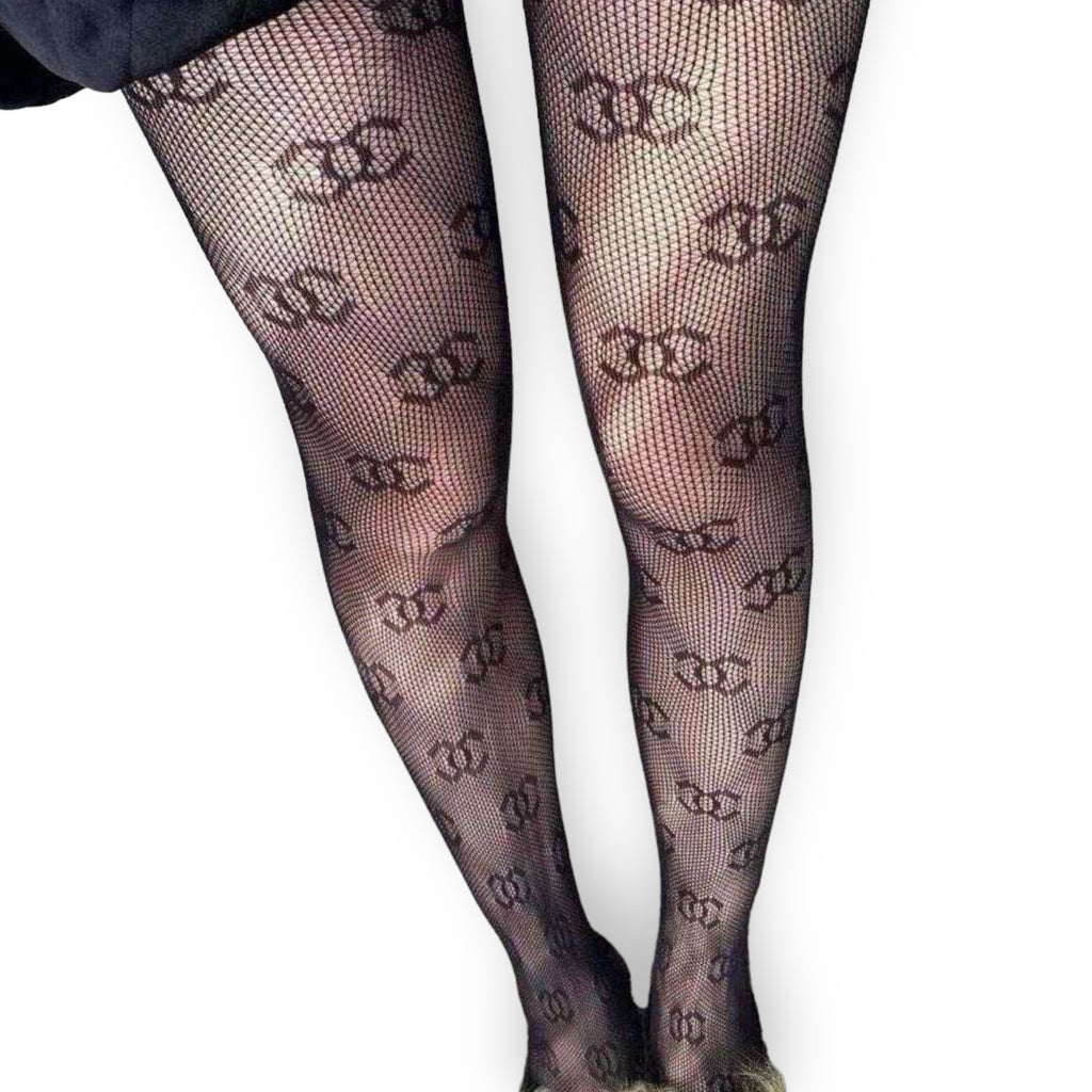 GG Inspired Fishnet Tights- Black – Dropashoe