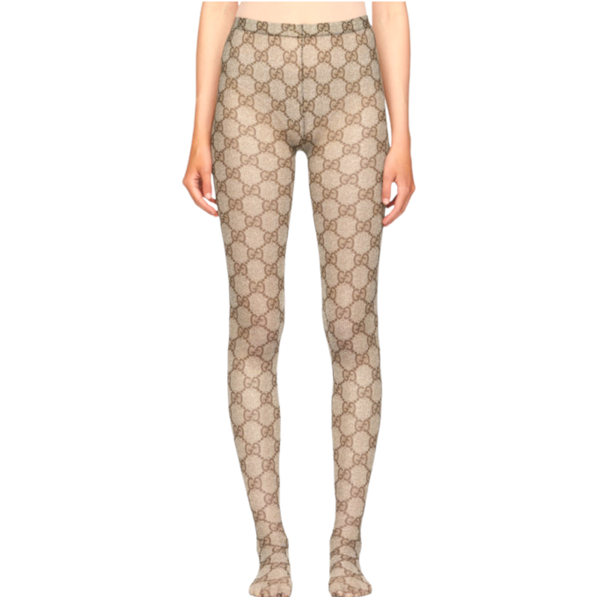 GG Inspired Print Tights- Lightest Brown – Dropashoe