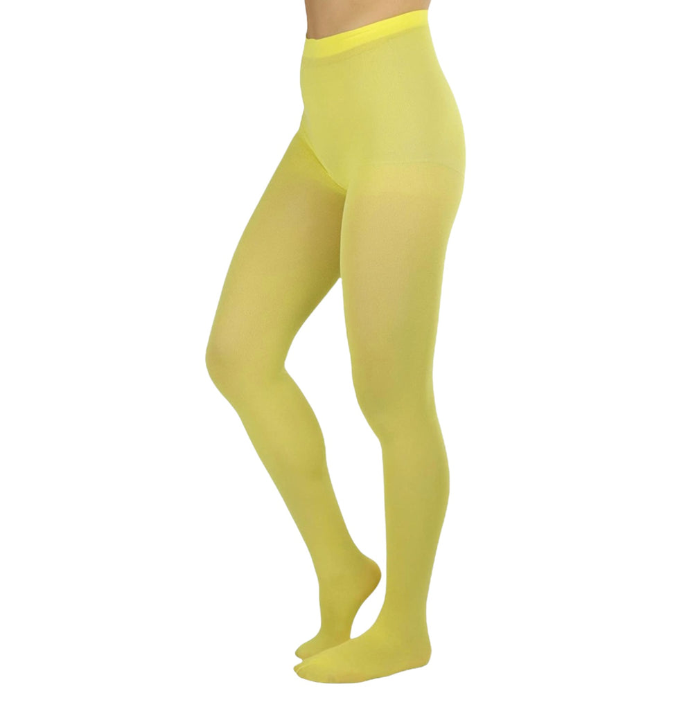 Adult Womens Bright Yellow Tights